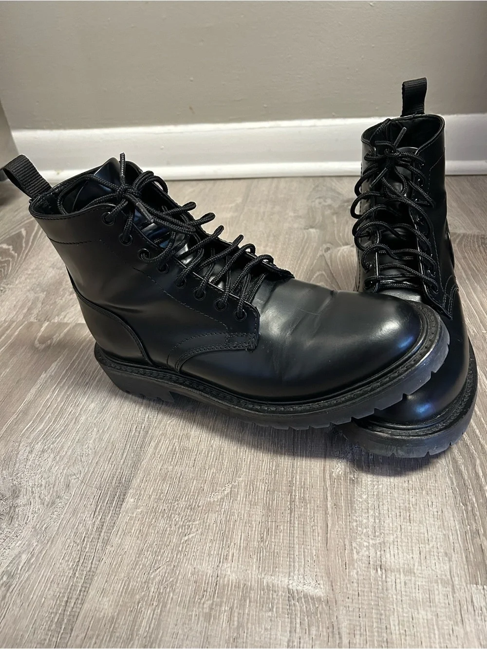Thursday Boots Men’s Black Lace-Up Derby Shoes Boots